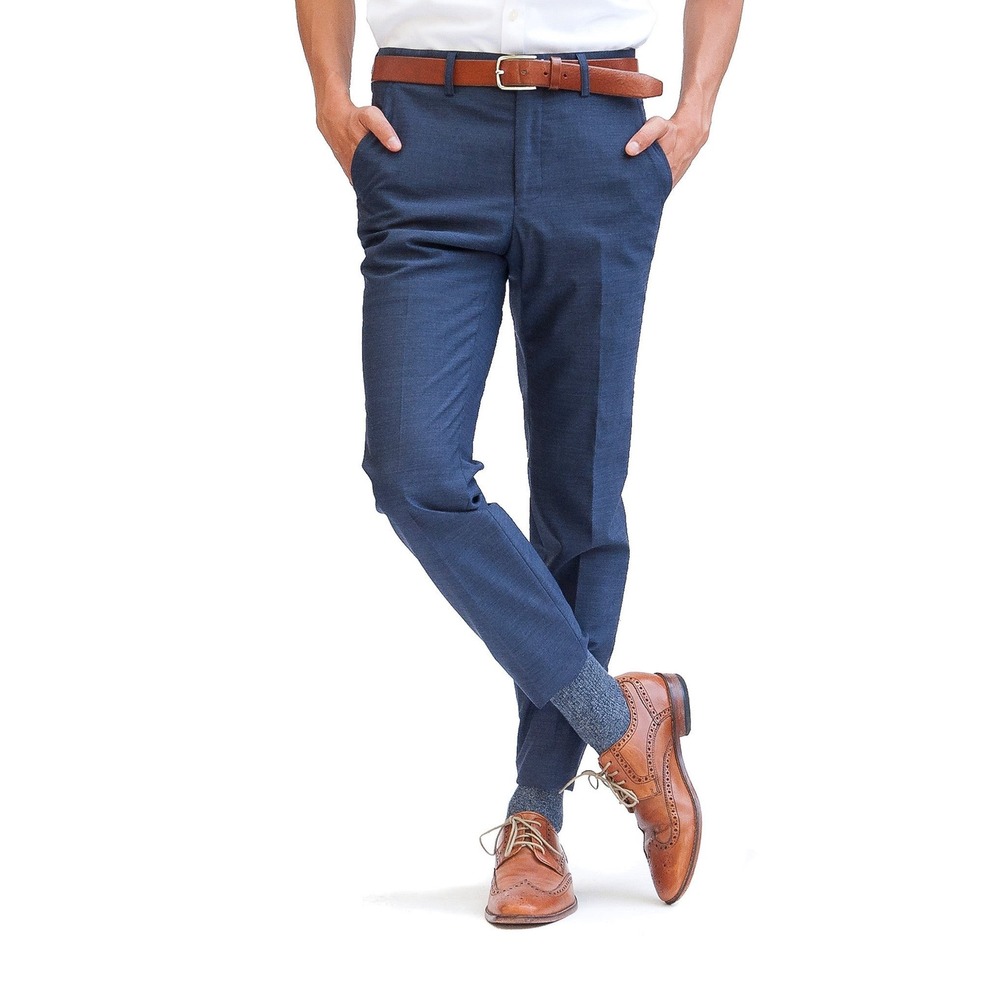 Brooklyn Wolf Skinny‎ Athletic Fit Dress Pants PK-Slate Blue Men's 35 NWT